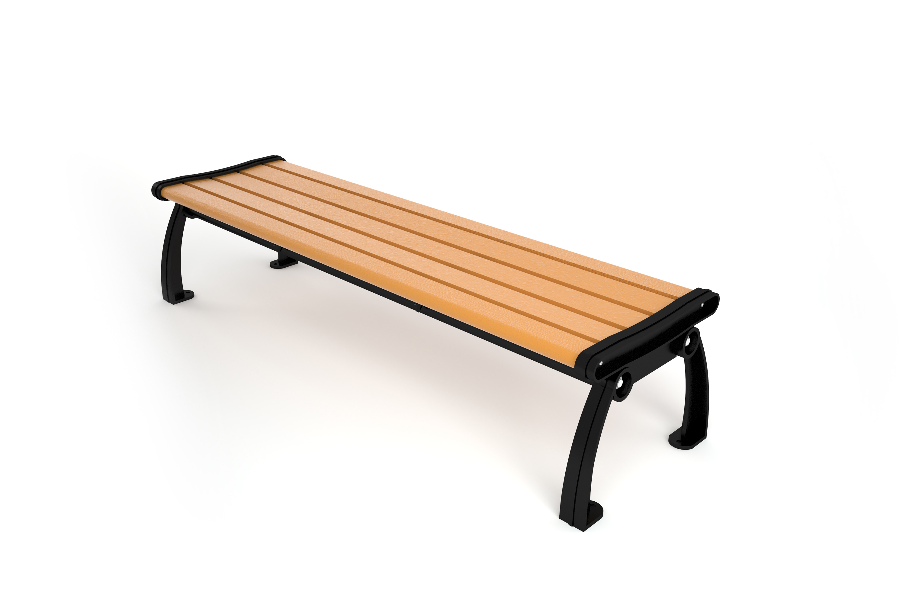 Heritage Recycled Plastic Backless Bench