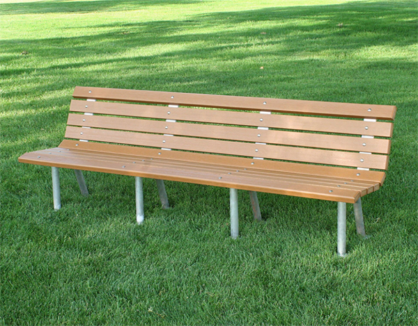 St. Pete Recycled Plastic Bench With Aluminum Base
