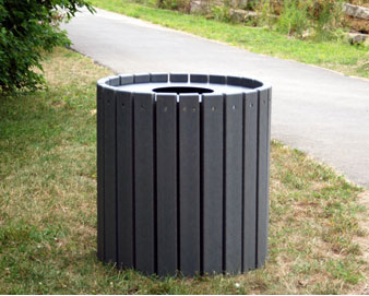 Heavy Duty Round Recycled Plastic Receptacle