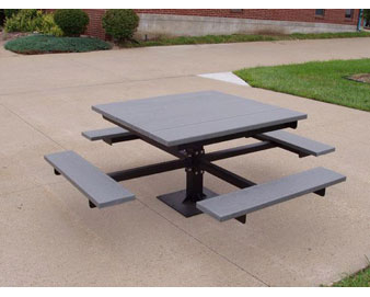 4' Square Recycled Plastic Picnic Table