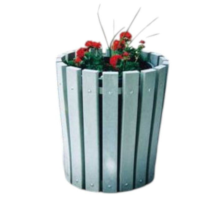 Recycled Plastic Round Planter
