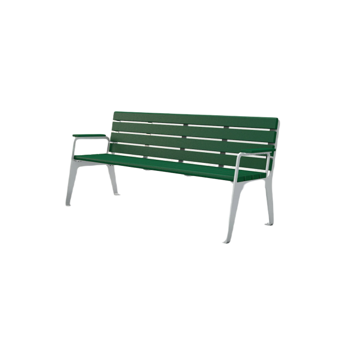 Plaza Bench with Back