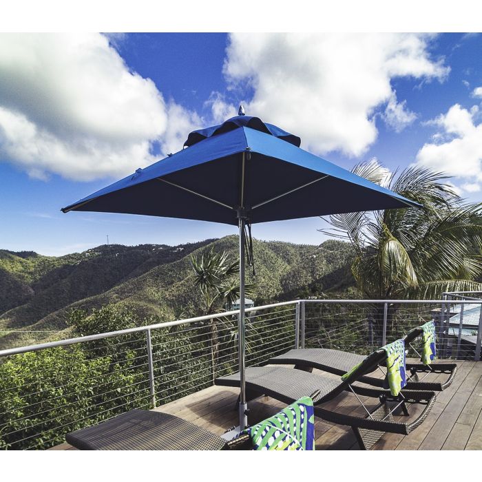 cloud mountain patio umbrella 8 Heavy Duty - Khaki tuning the tilt and height CLOUDFLY 11 ft. x 9