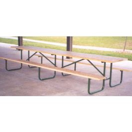 10-Ft. Specialty Wood Picnic Table - 11-Ga. Galv. Metal Frame,PRE-DRILLED