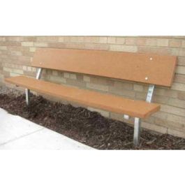 5-Ft. Stationary Wood Park Bench with 14-Gauge Galvanized Metal Frame
