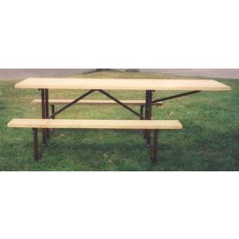8-Ft. Treated Wood ADA Picnic Table with 11-Gauge Painted Metal Frame