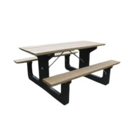 6-Ft. Recycled Plastic Walk-Thru Picnic Table