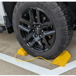 Yellow Colored Single-Wheel Chock