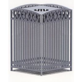 32-Gal. Novak Series Square Open Top Metal Trash Receptacle
