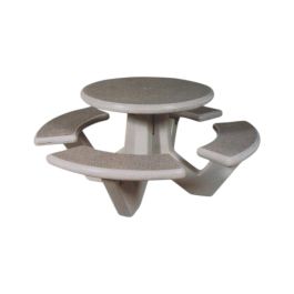 66 Dia. Round Concrete Picnic Table