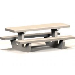 7'L 'Mesa' Rectangular Concrete Picnic Table