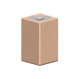 22-Gal. Square Open Top Concrete Trash Receptacle - 22L x 22W x 36H