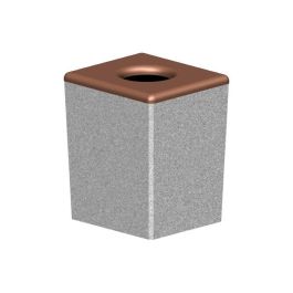 30-Gal. Rectangular Open Top Concrete Trash Receptacle - 29L x 26W x 36H