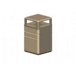 45-Gal. Square Covered Top Concrete Trash Receptacle - 26L x 26W x 44.5H - *DISCONTINUED*