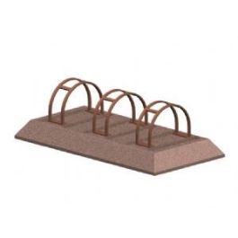 Concrete Bike Rack with Hitching Loops