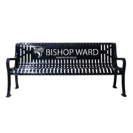 Diamond Pattern Custom Logo Bench with Back