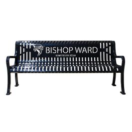 Diamond Pattern Bench with Back
