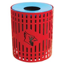 32-Gal. Diamond Pattern Custom Logo Receptacle