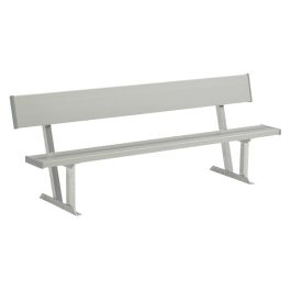 All-Aluminum Player's Bench with Back - Portable/Surface Mount