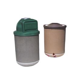 35-Gal. Elite Ash and Trash Receptacle with Pitch-In or Dome Lid