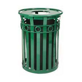40 Gal. Receptacle with Flat Top Lid And Plastic Liner
