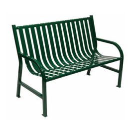 Slatted Metal Bench