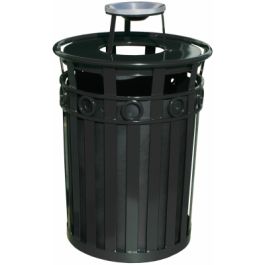 36 Gal. Receptacle with Ash Urn Lid And Plastic Liner