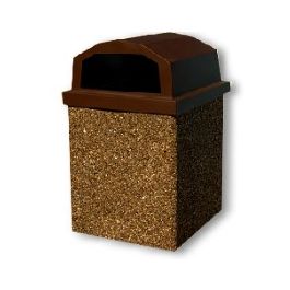 40-Gallon Receptacle with Raised Lid - Standard Color Series (Quick Ship)