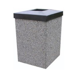 40-Gallon Receptacle w Low-Profile Lid - Standard Color (Quick Ship)
