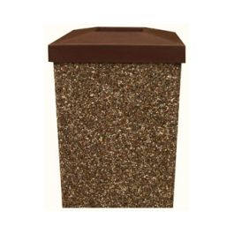 30-Gallon Receptacle w Low-Profile Lid - Standard Color (Quick Ship)