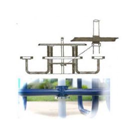 UBrace-1 secures 1.5 diameter Umbrellas for picnic tables 70 lbs and more