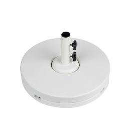 Large White Resin Concrete Filled Umbrella Base - 70 lbs