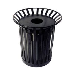 36-Gal. Vertical Slat Pattern Lexington Trash Receptacle