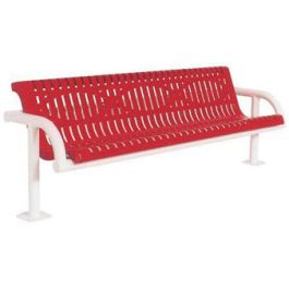 4-Ft. Contour Cantilever Add-On Bench with Back