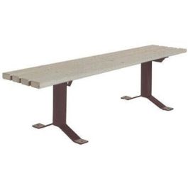 Recycled Plastic Flat Slat Park Bench without Back