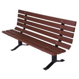 Recycled Plastic Single Sided Park Bench