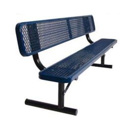 8-Ft. Heavy-Duty Team Bench with 12" Wide Back & Seat