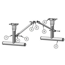 Heavy-Duty Frame for Team Bench without Back
