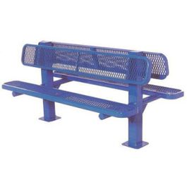 6-Ft. Double Sided Bollard Surface Mount Bench