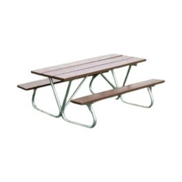 Recycled Plastic Picnic Table with Bolt-Thru Frame