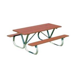Heavy-Duty Recycled Plastic Picnic Table with Bolt-Thru Frame
