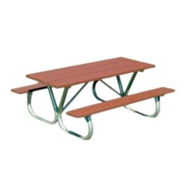8-Ft. Heavy-Duty Wooden Picnic Table with Bolt-Thru Frame