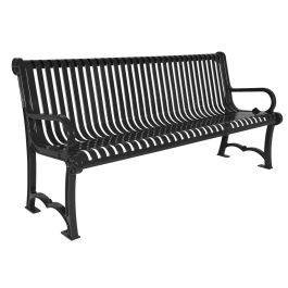 6' Charleston Bench With Back