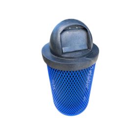 32-Gal. Expanded Metal Trash Receptacle