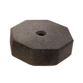 60lb Portable Recycled Rubber Octagonal Sign Base with Optional Wheels