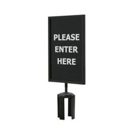 Black Steel Sign Frame 'Please Enter Here' (both sides)