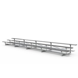 3 Row Aluminum Bleachers - Baseline Series