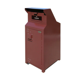 BearSaver CE Series Single Bear Proof Trash Receptacle with Chute Top - 40 Gallon