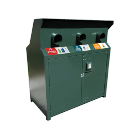 BearSaver CE Series Triple Bear Proof Recycling Receptacle - 120 Gallon