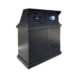 BearSaver HA Series Dual Bear Proof Receptacle with Chute Top - 80 Gallon 